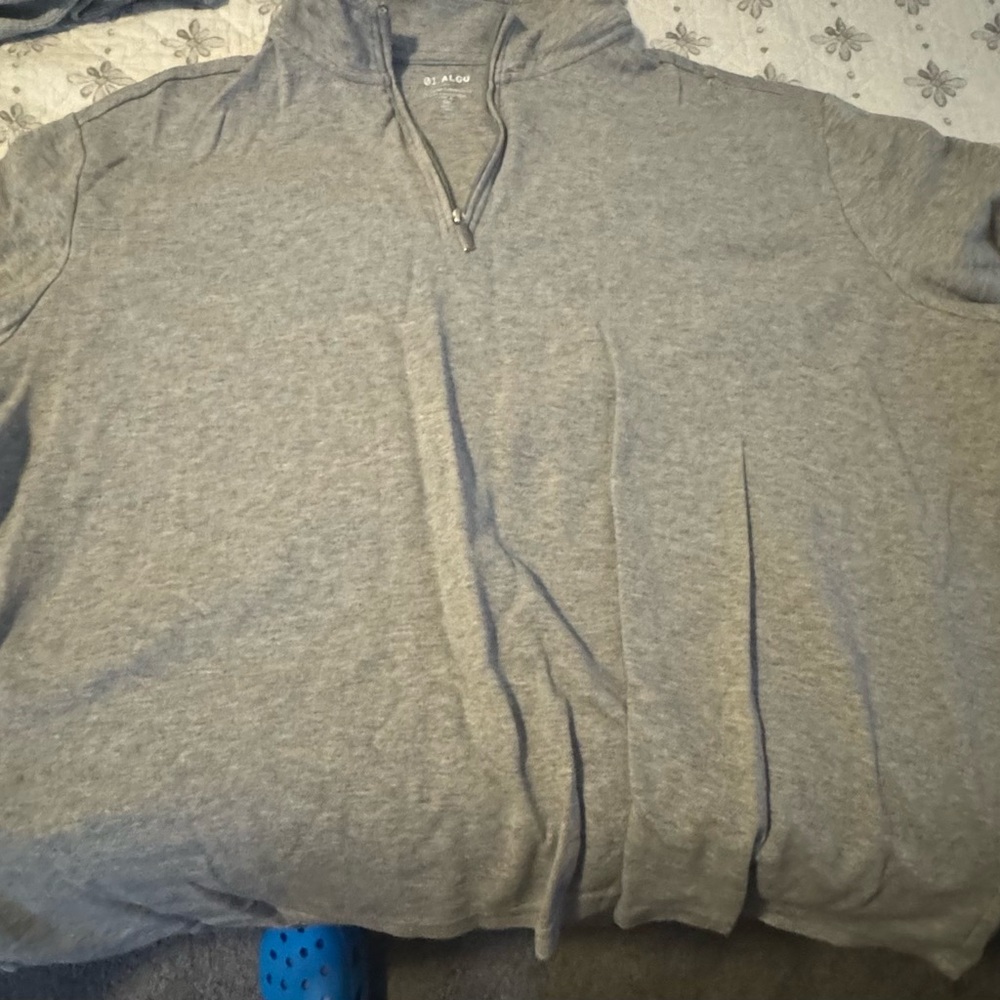 Men's Gray Zip-Up Sweater